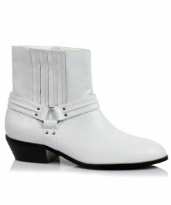 Ellie Shoes Men's Shoes Men's Pleather Short White 70's Boot