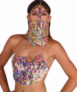 Western Fashion International Sequin Chain Mail Veil In 5 Colors