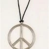 Rubies Peace Sign Pendant Metal Decades