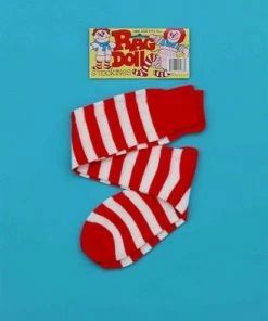 Forum Novelty Socks Stockings Striped Red-White Circus & Animals