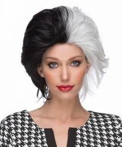West Bay Wicked Woman Black & White Wig