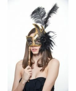Kayso International Inc. Masquerade Masks Masquerade Swan W/ Stick