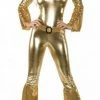 Underwraps Decades Hot Pants Jumpsuit Gold