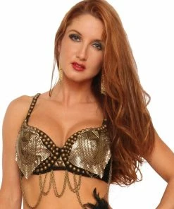 Western Fashion Rockstar Metal Mesh Bra Greek & Roman, Egyptian, Barbarian