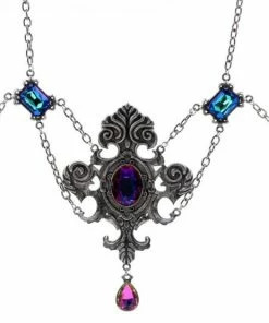 Western Fashion Oval Ornate Pendant With Stones