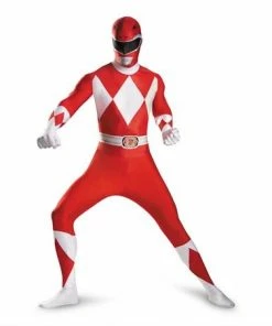 Disguise Movies/TV/Games MMPR Red Ranger Bodysuit Costume