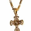 Western Fashion Rhinestone Cross And Chain Necklace