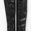 Forum Novelty Boot Spats Vinyl Black W-Buttons
