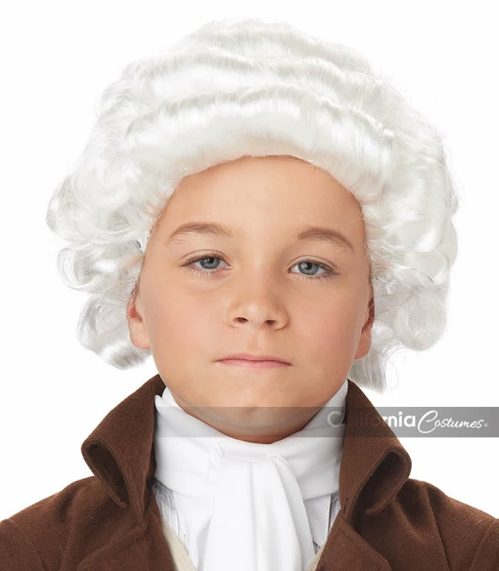 California Costumes Colonial Man White Wig Grey & White 3 California Costumes Colonial Man White Wig Grey & White