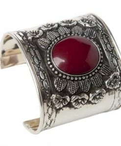 Western Fashion Bracelets & Rings Cuff Silver Antique W-Stone