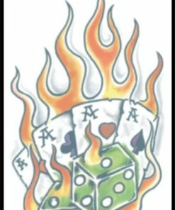 Tinsley Transfers Aces Biker Tattoos & Tattoo Effects