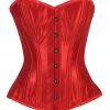 Corset Factory Corset Overbust Gaia Red Taffeta Corsets & Corset Dresses