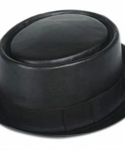 Epoch Fashion Accessory Fedoras, Homburgs & Pork Pies Pork Pie Faux Leather In Black Or Brown