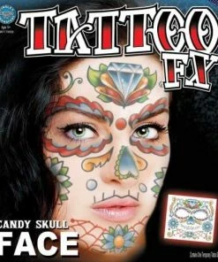 Tinsley Transfers Tattoos & Tattoo Effects Candy Skull