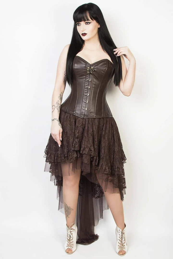 The Corset Company Skirt Lace Burlesque Brown