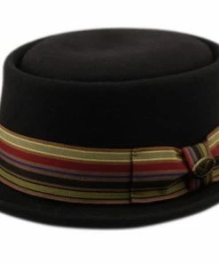 Epoch Fashion Accessory Fedoras, Homburgs & Pork Pies Pork Pie Wool Felt Black