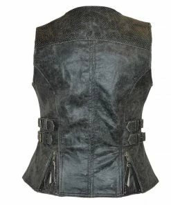 Vance Leather Vest Brown Distressed Leather Steampunk & Victorian