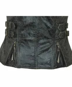 Vance Leather Vest Brown Distressed Leather Steampunk & Victorian