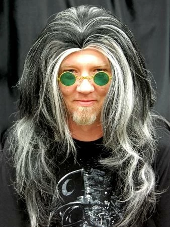 Alicia International Fabio Wig Black With White Streaks 3 Alicia International Fabio Wig Black With White Streaks