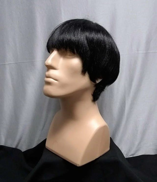 West Bay Black 60s Mod Man Wig 6 West Bay Black 60s Mod Man Wig