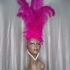 Boa Novelty Feather Showgirl Feather Duster Headpiece Fuchsia Burlesque