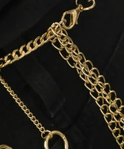 Fame Accessories Gold Chain Ring Fringe Belt In 2 Colors