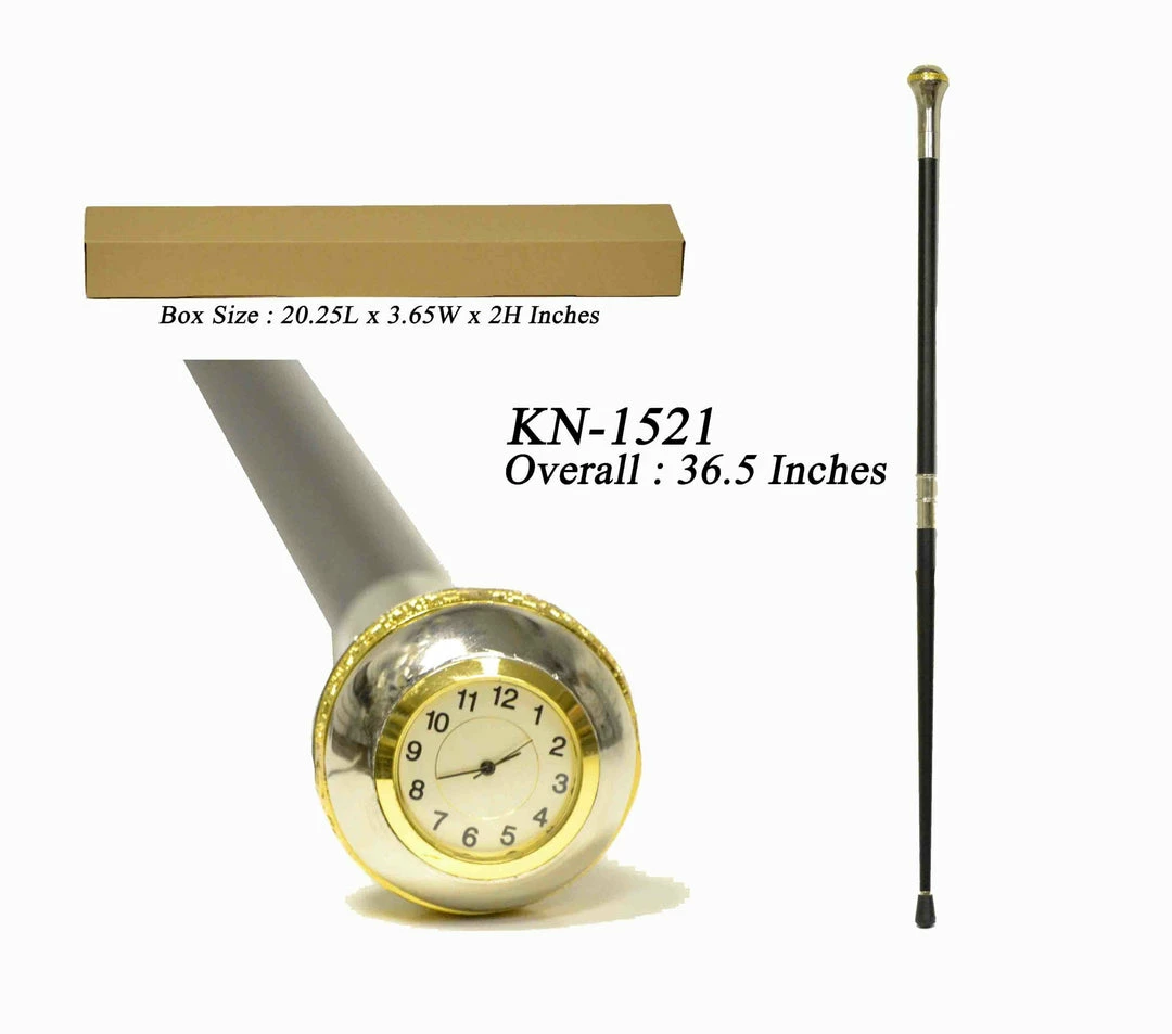 Sigma Impex Inc. Canes & Staffs Cane Watch Top Gold 3 Sigma Impex Inc. Canes & Staffs Cane Watch Top Gold