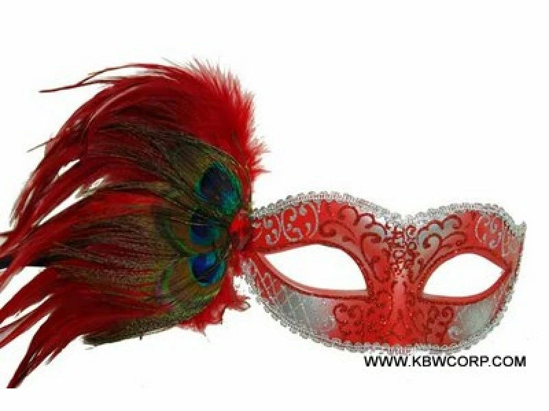 KBW Global Corp Venetian Mask W/ Feathers 7 KBW Global Corp Venetian Mask W/ Feathers