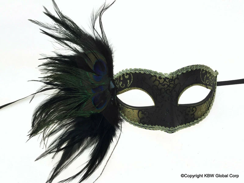 KBW Global Corp Venetian Mask W/ Feathers 4 KBW Global Corp Venetian Mask W/ Feathers