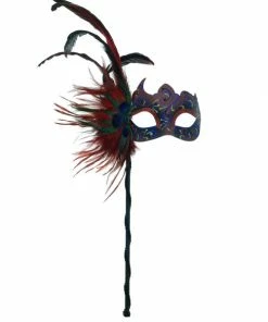 KBW Global Corp Mask Venetian W/ Stick Peacock