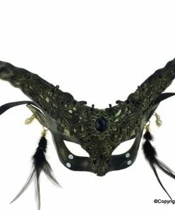 KBW Global Corp Masquerade Masks Venetian Lace Horned Mask