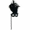KBW Global Corp Masquerade Masks Venetian Mask W/ Feathers & Stick In 6 Colors 2 KBW Global Corp Masquerade Masks Venetian Mask W/ Feathers & Stick In 6 Colors