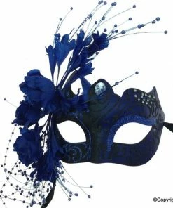 KBW Global Corp Venetian Mask With Flowers In 4 Colors