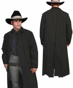 Scully Range Wear Canvas Duster In Black Or Natural