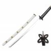Top Quest Inc. Foam Samurai Sword W/Black & White Handle & White Wooden Scabbard Blades