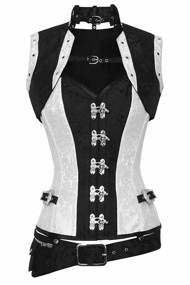 The Corset Company Overbust Black-White W-Bolero Corsets & Corset Dresses