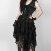 The Corset Company Corsets & Corset Dresses Corset Dress Black Lace And Brocade With High-Lo Skirt
