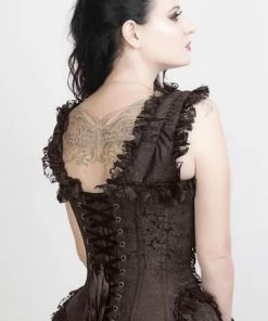 The Corset Company Corsets & Corset Dresses Overbust Brown Lace Victorian Corset