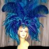 Boa Novelty Feather Turquoise And Purple Headpiece Burlesque 1 Boa Novelty Feather Turquoise And Purple Headpiece Burlesque