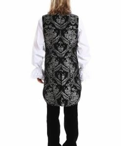 Pentagramme Gothique Black And Silver Waistcoat Gothic Royalist