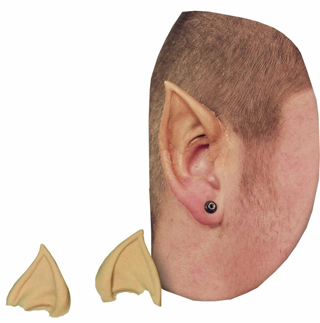 Stage Frights Prosthetics Point Ear Tips - Foam Latex 3 Stage Frights Prosthetics Point Ear Tips - Foam Latex