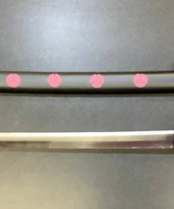 Top Quest Inc. Foam Samurai Sword W/Black & White Handle & Black Scabbard W/Pink Detail Blades