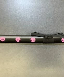 Top Quest Inc. Foam Samurai Sword W/Black & White Handle & Black Scabbard W/Pink Detail Blades