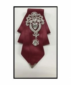 Brand Q, Inc Bow Tie W/Crystal Brooch & Silver Tip Men's Formalwear Accessories