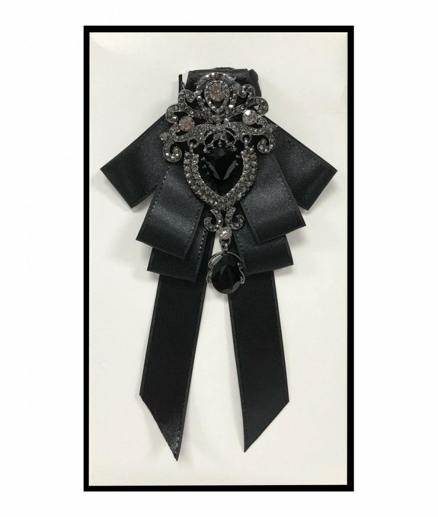 Brand Q, Inc Ribbon Bow Tie W/ Brooch 3 Brand Q, Inc Ribbon Bow Tie W/ Brooch