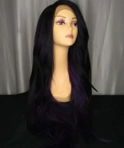 West Bay Prudence Extra Long Layered Lace Front Wig Black