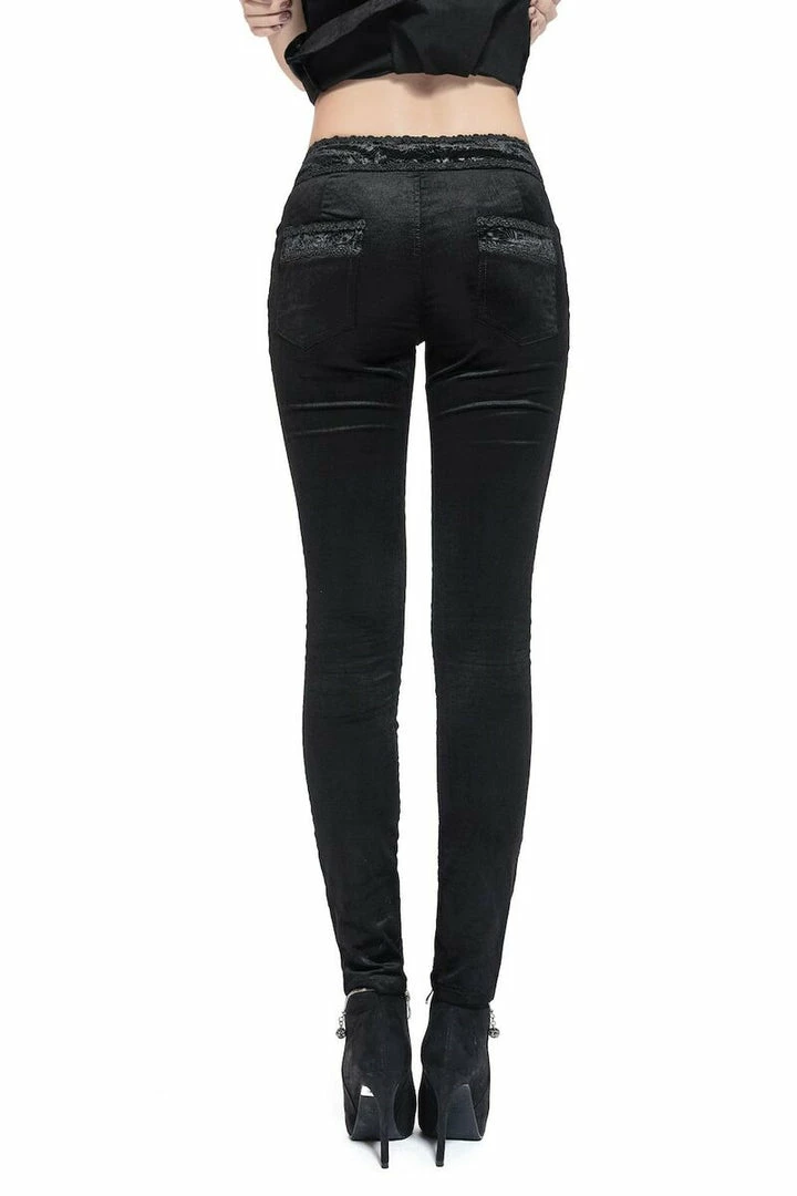 Pentagramme Gothique Decades Pant Velvet Black 4 Pentagramme Gothique Decades Pant Velvet Black