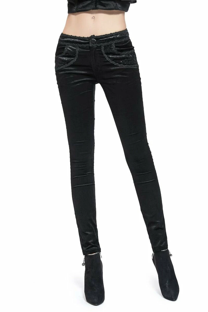 Pentagramme Gothique Decades Pant Velvet Black 3 Pentagramme Gothique Decades Pant Velvet Black