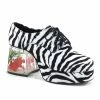 Pleaser Zebra Fur Platform Shoe With Floating Fish In Heel Men's Shoes