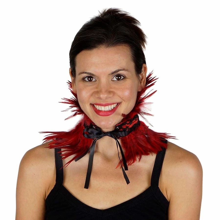 Zucker Boas & Feathers Black Feather Choker In Black Or Red 7 Zucker Boas & Feathers Black Feather Choker In Black Or Red
